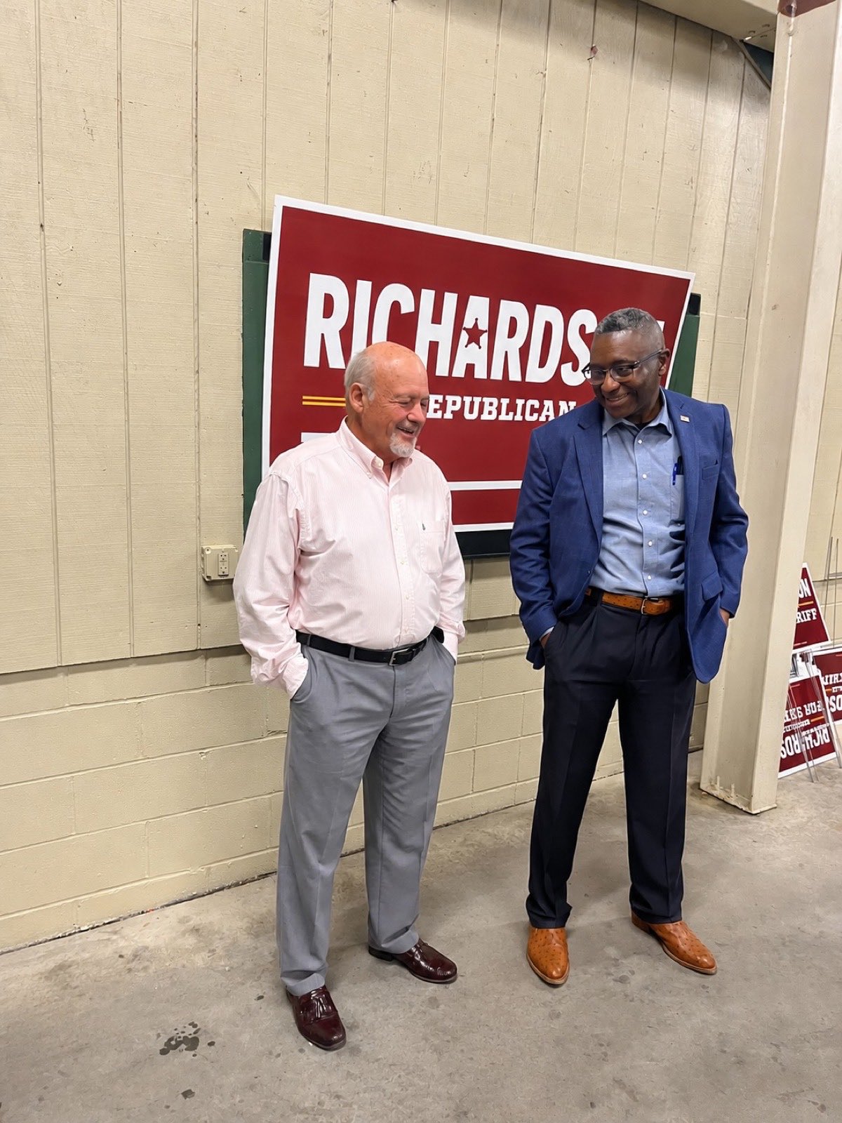 Larry Hoover with a local candidate at a county event